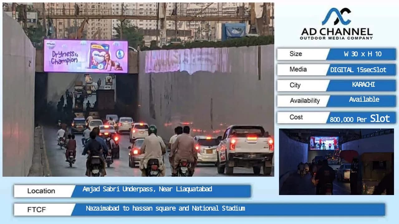 AMJAD SABRI UNDERPASS,NEAR LIAQUATABAD
