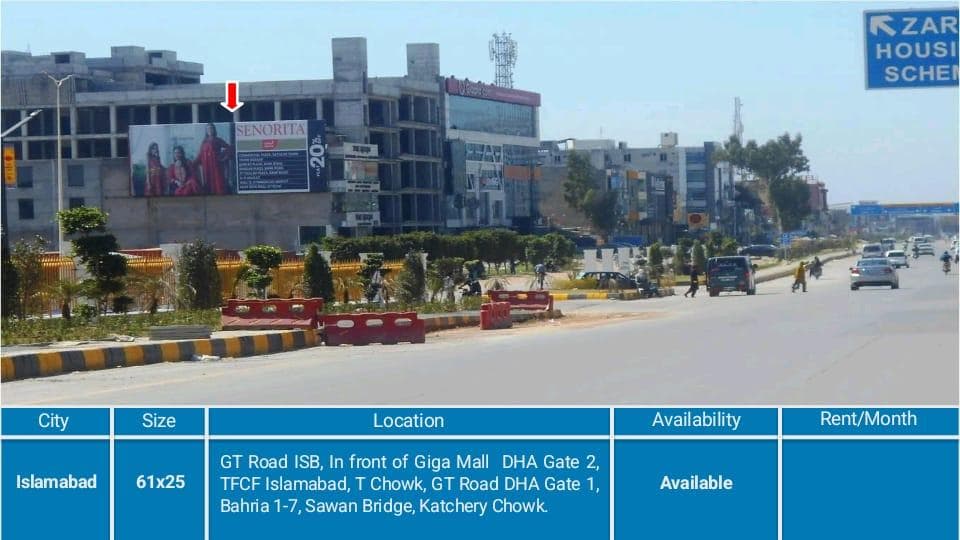 GT ROAD IN FRONT OF GIGA MALL , DHA GATE 2