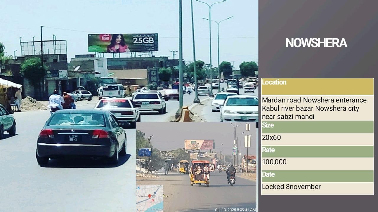 MARDAN ROAD NOWSHERA  ENTERANCE KABUL RIVER BAZAR NOWSHERA CITY NEAR SABZI MANDI