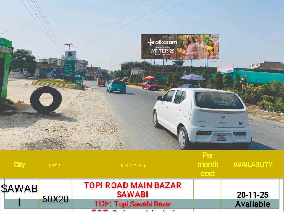 TOPI ROAD MAIN BAZAR SWABI