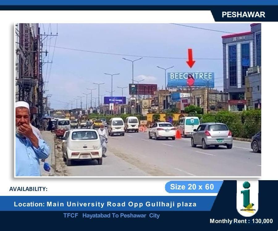 MAIN UNIVERSITY ROAD OPP GULL HAJI PLAZA